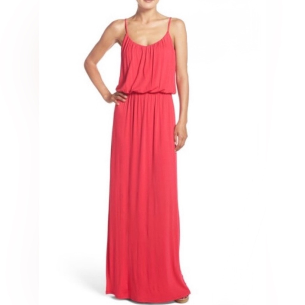 Felicity & Coco Pink Coral Maxi Dress Women’s size Medium NEW